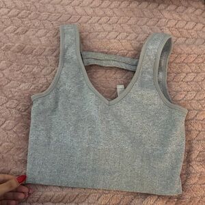 90 Degree By Reflex Gray Crop Top